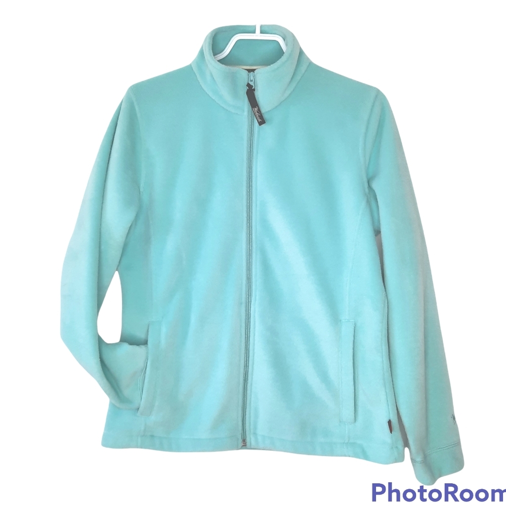 Woolrich Fleece Jacket Full Zipper Pockets Womens Size Small Warm Outdoors